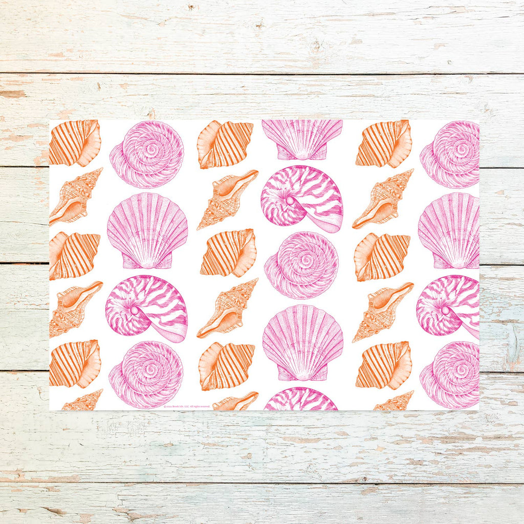 Summer Seashells Paper Placemats (Set of 12)