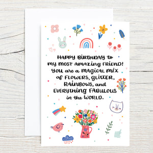 Amazing Birthday 5x7 Single Greeting Card