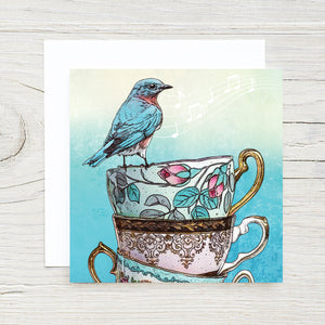 Teacups w/Bird Gift Card